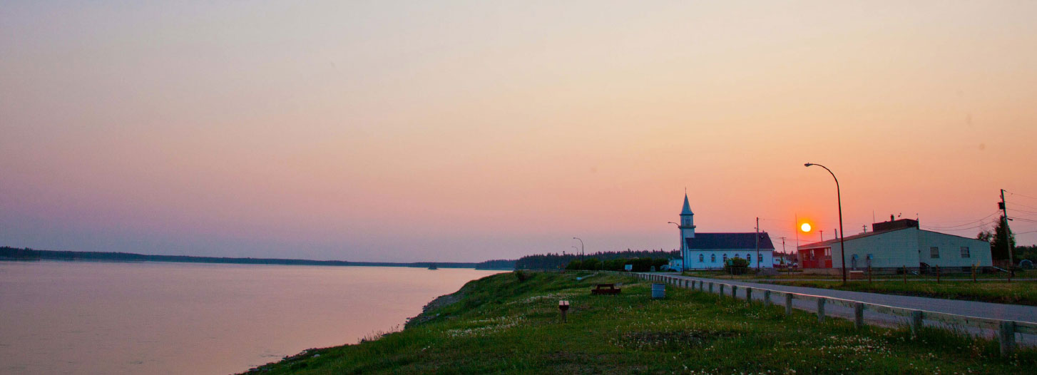 Fort Providence Church at Sunset