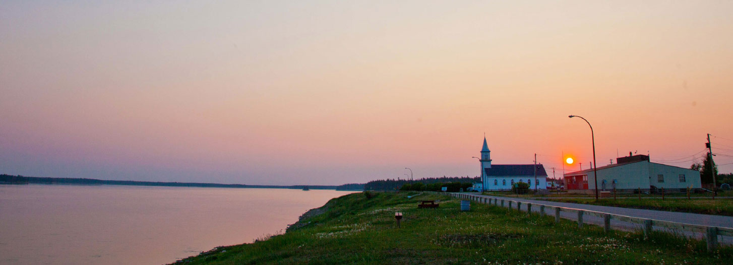 Fort Providence Church at Sunset